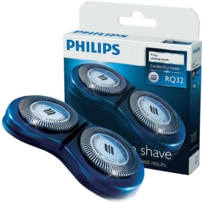 Tetes De Rasoir Electrique - Philips - Rq32/20 - Clipsage Facile - Respectueux De La Peau - Lavable