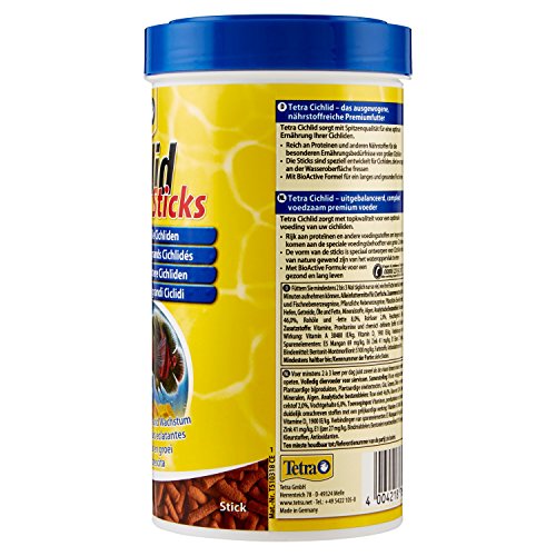 Granules Pour Cichlides - Tetra - Cichlides Sticks - Aliment Complet - 500 Ml - Pour Poissons Adultes