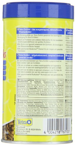 Granules Pour Cichlides - Tetra - Cichlides Sticks - Aliment Complet - 500 Ml - Pour Poissons Adultes