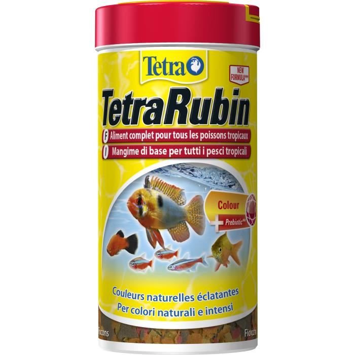 TETRA Aliment complet TetraRubin en flocons - Pour poissons tropicaux - 250ml