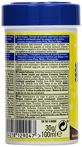TETRA Aliment complet mini flocons - Tetra Guppy - 100 ml - Pour poisson guppy
