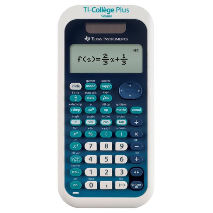 Calculatrice scientifique TI-College Plus Solaire