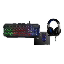 The G Lab COMBO ARGON Ensemble de clavier souris casque et tapis de souris retroeclaire USB