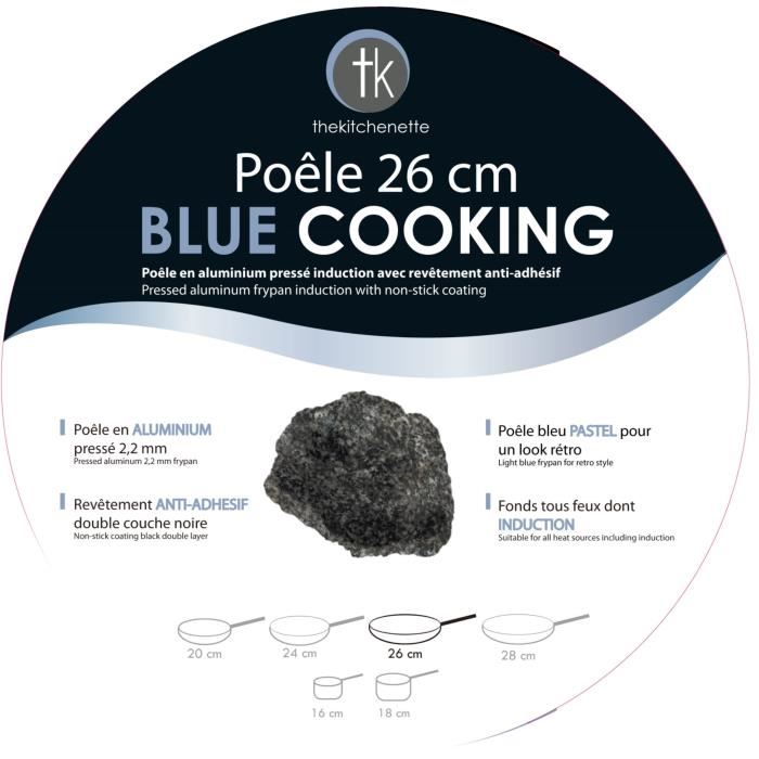 The Kitchenette Casserole Blue Cooking 16cm Tous Feux Dont Induction