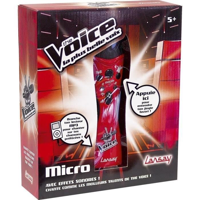 Micro The Voice Pour Enfant Lansay - Effets Sonores Et Lecteur Mp3 - Rouge Et Noir