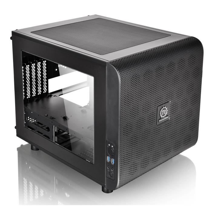 Thermaltake Boitier Pc Core V21 Noir Verre Trempe Format Micro Atx