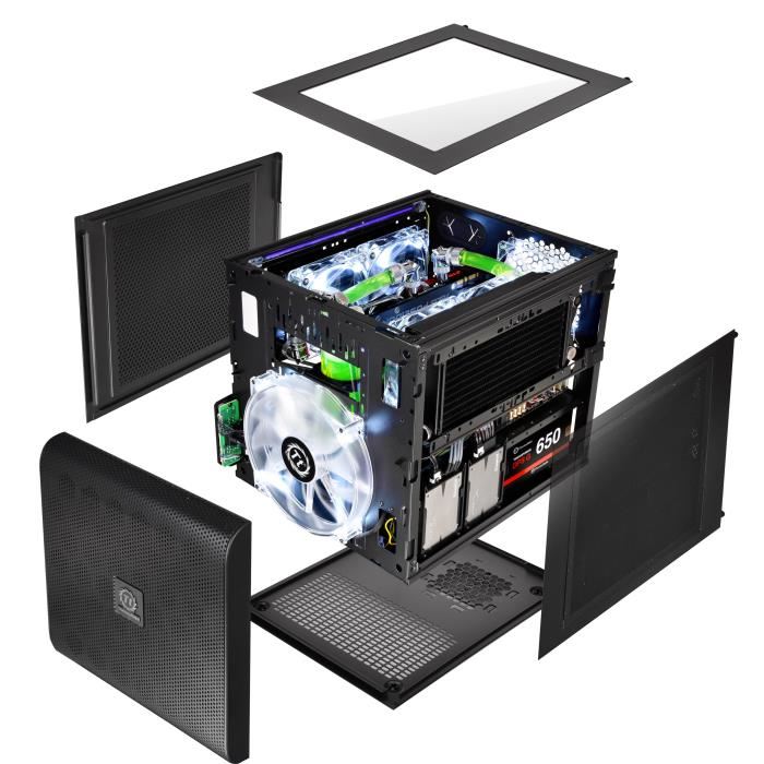 Thermaltake Boitier Pc Core V21 Noir Verre Trempe Format Micro Atx