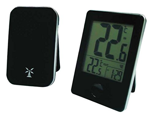 Thermometre avec capteur exterieur sans fil OTIO noir