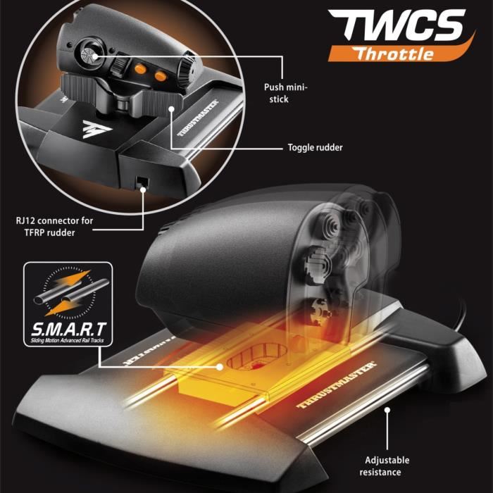 Thrustmaster Manette des gaz TWCS Throttle PC