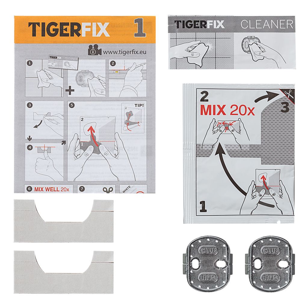 Tiger Materiel de Montage TigerFix Type 1 Metal Accessoire de Salle de Bain