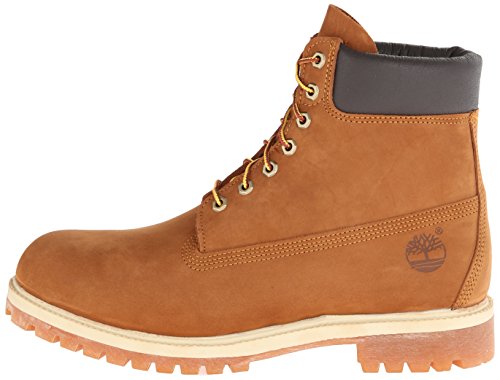 Timberland - 6 Inch Prem Boot Rust 72066 - Homme - Cuir Nubuck Brun - Semelle Exterieure Caoutchouc
