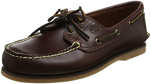 Chaussure Homme En Cuir Brun Timberland Dessus En Cuir Rouge Adulte
