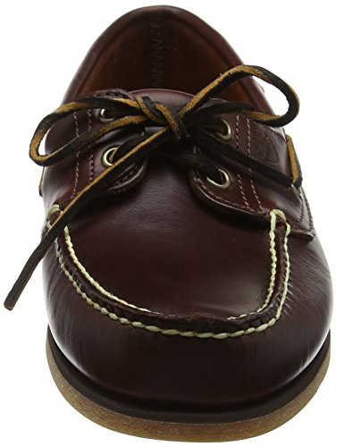 Chaussure Homme En Cuir Brun Timberland Dessus En Cuir Rouge Adulte