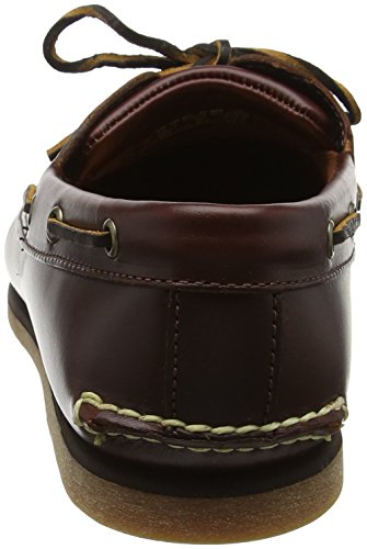 Chaussure Homme En Cuir Brun Timberland Dessus En Cuir Rouge Adulte