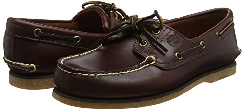 Chaussure Homme En Cuir Brun Timberland Dessus En Cuir Rouge Adulte
