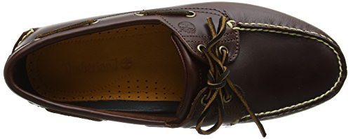 Chaussure Homme En Cuir Brun Timberland Dessus En Cuir Rouge Adulte