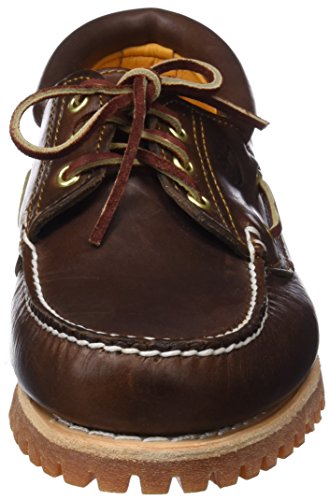 Chaussures Bateau Homme Timberland Trad Hs 3 Eye Lug En Cuir Marron Fonce