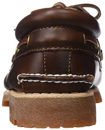 Chaussures Bateau Homme Timberland Trad Hs 3 Eye Lug En Cuir Marron Fonce