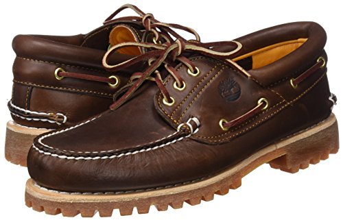 Chaussures Bateau Homme Timberland Trad Hs 3 Eye Lug En Cuir Marron Fonce