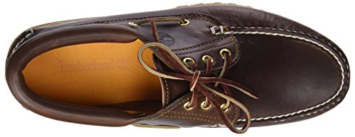 Chaussures Bateau Homme Timberland Trad Hs 3 Eye Lug En Cuir Marron Fonce