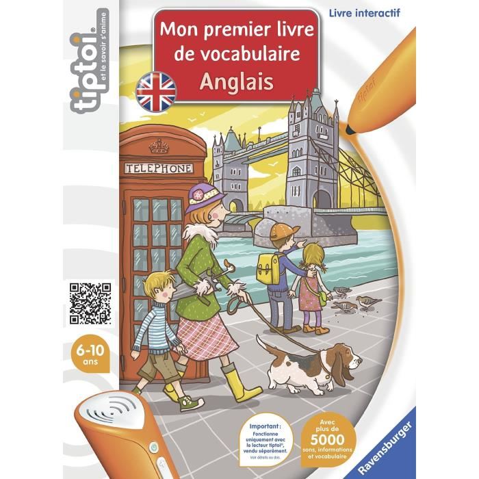 Tiptoi® Mon Premier Livre De Vocabulaire Anglais Ravensburger Livre Electronique Educatif Des 6 Ans En Francais