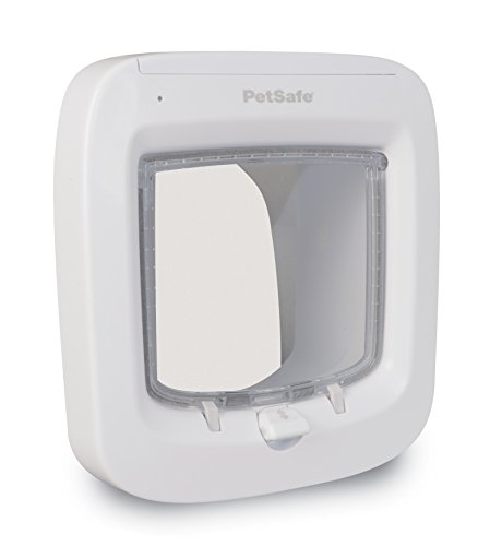 Petsafe Chatiere A Puce Electronique Blanche 22x239 Cm Adaptateur De Vitrage