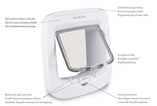 Chatiere PetSafe avec puce electronique chatiere blanche