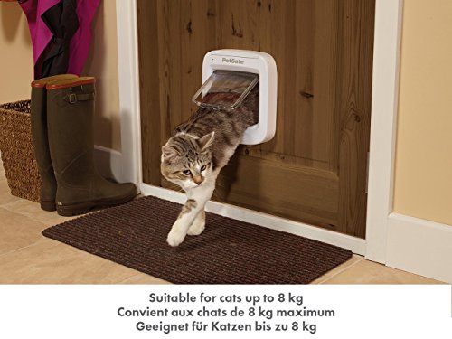 Petsafe Chatiere A Puce Electronique Blanche 22x239 Cm Adaptateur De Vitrage