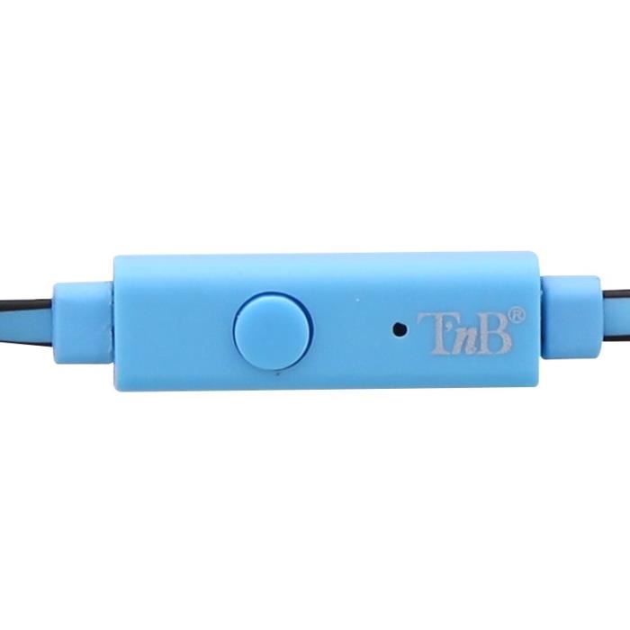 TNB BE COLOR Ecouteurs intra auriculaires avec micro universel integre Bleu et noir