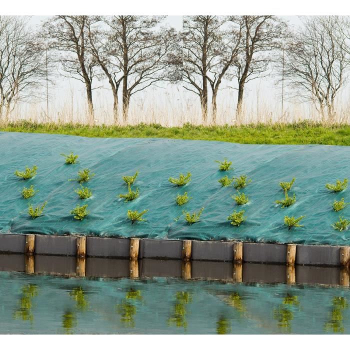 Nature Barriere aux mauvaises herbes Tissu 1 x 25 m Vert