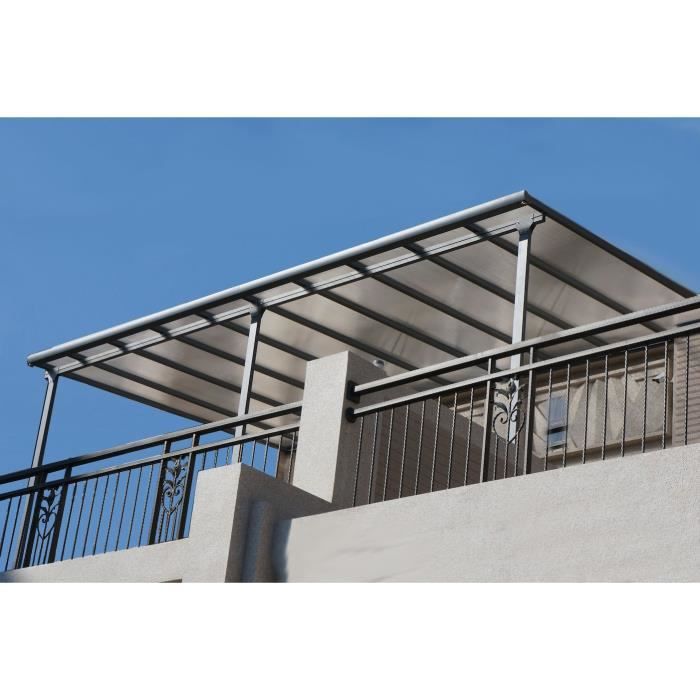 Toit-terrasse Aluminium 12,83 M² - 418 X 307 Cm - Gris Anthracite