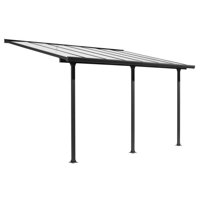 Toit Terrasse Aluminium 1538 Ma² 501 X L 307 Cm Gris Anthracite