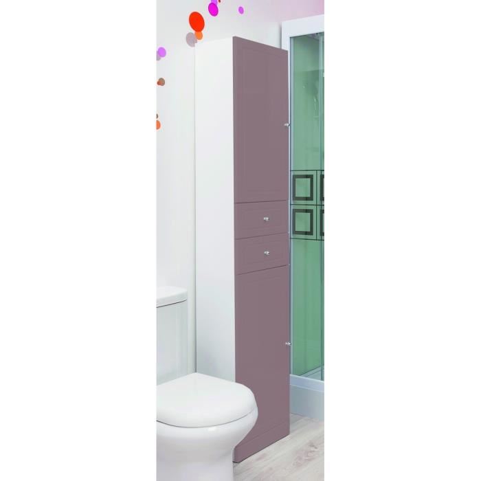 Meuble de salle de bain colonne TOLEDE TAUPE - LT AQUA +