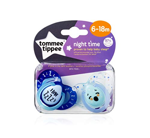 Tommee Tippee 2 Sucettes Ctn Nuit 6 18m