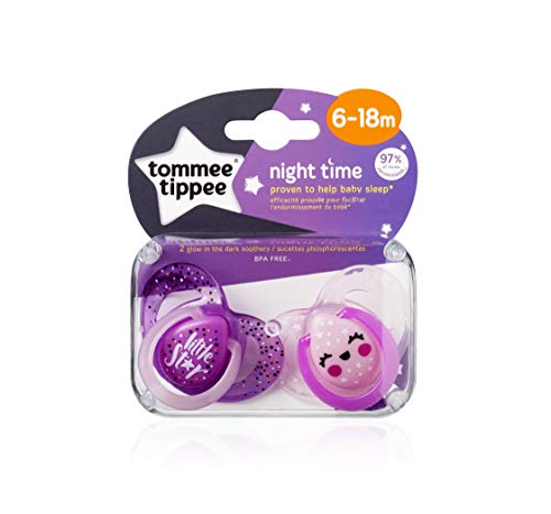 Tommee Tippee 2 Sucettes Ctn Nuit 6 18m