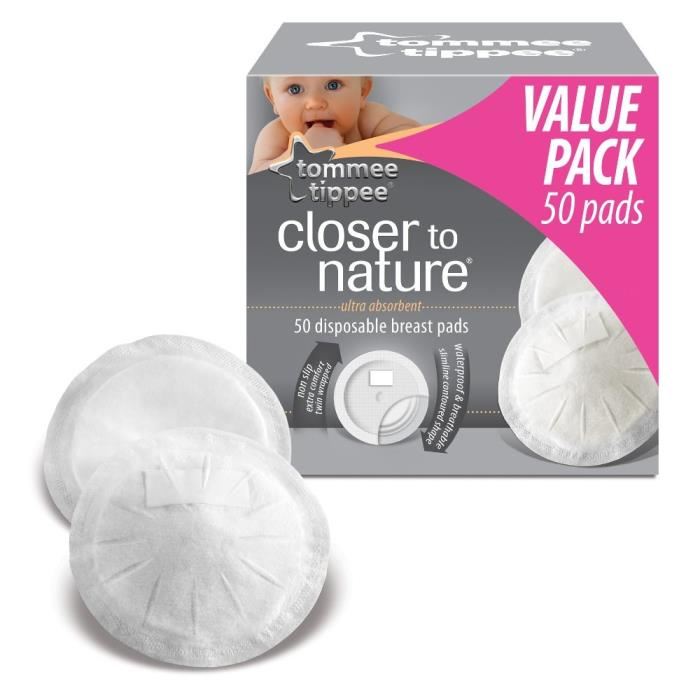 Pack 50 Coussinets D?allaitement Closer To Nature - Tommee Tippee