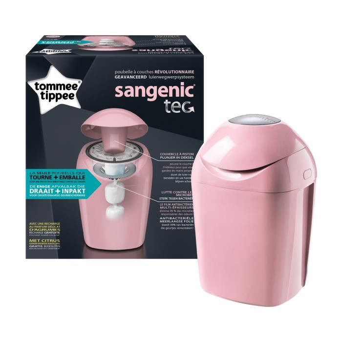 Tommee Tippee - Sangenic® Tec - Bac À Couches - Rose