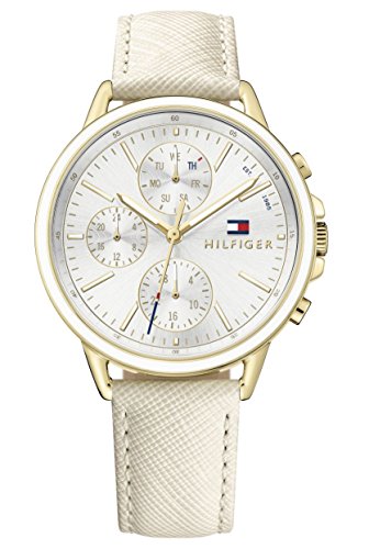 Montre Femme - Tommy Hilfiger - 1781790 - Cuir Creme - Acier Inoxydable - Argente