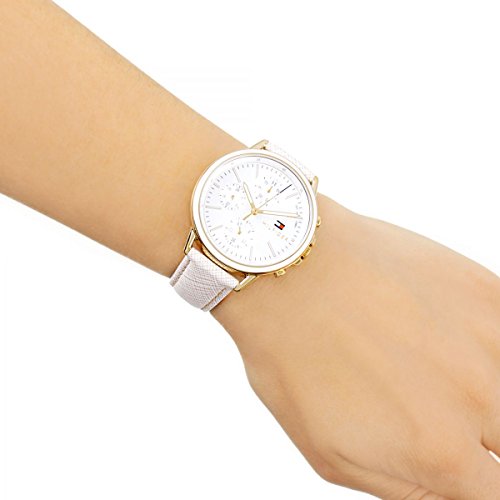 Montre Femme - Tommy Hilfiger - 1781790 - Cuir Creme - Acier Inoxydable - Argente