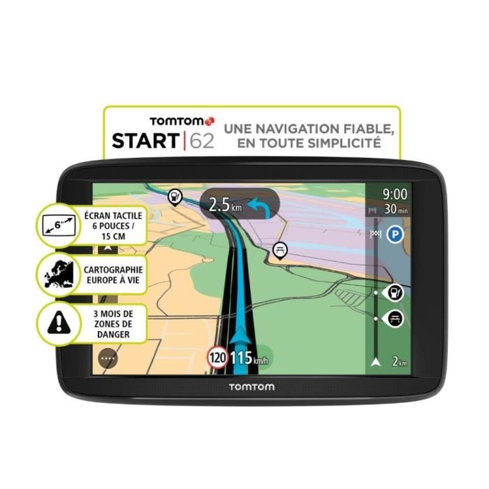 Tomtom Via 62 (6 Pouces) - GPS Auto - Cartographie Europe 48, Trafic a Vie 