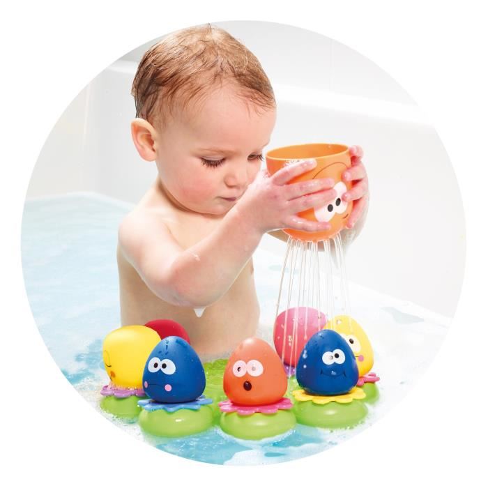 Jouet De Bain Tomy - Poulpy Et Compagnie - Maman Pieuvre Et 8 Bebe Pieuvres - Mixte - A Partir De 12 Mois