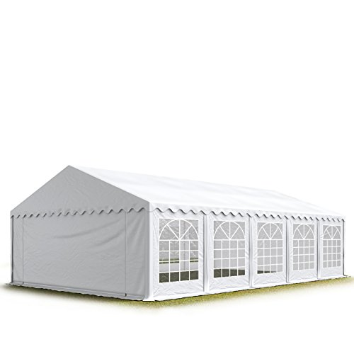 Tente De Reception Toolport 5x10m En Pvc Blanc Impermeable