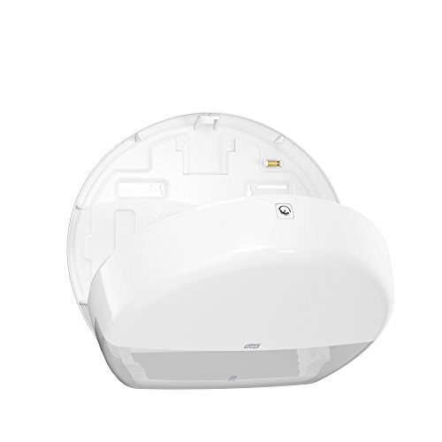 Distributeur De Papier Toilette Mini Jumbo Tork - Blanc - T2 - Grande Capacite - Fibre De Verre