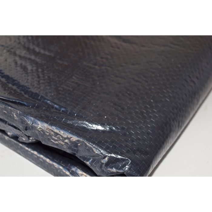 TORRENTE Bache dhiver pour piscine 640x366cm Noire