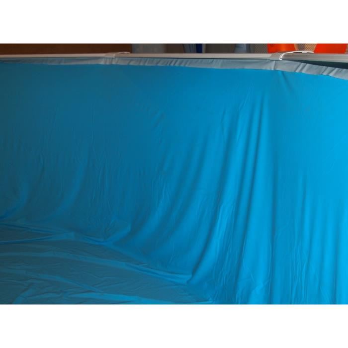Liner Pour Piscine Hors Sol Ovale En Pvc Toi - 640x366x132cm - Bleu - Epaisseur 060mm - Protection Anti-uv