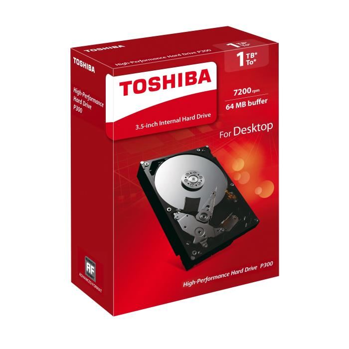 Toshiba Disque Dur Interne P300 1to 7 200 Trmin 35 Boite Retail Hdwd110ezsta
