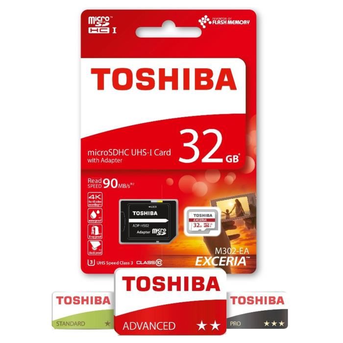 Toshiba Exceria Carte Memoire Micro Sd 32 Go