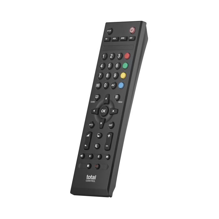 Total Control Urc1745 - Telecommande Universelle 4 En 1 Pour Tv, Lecteur Dvd Et Blu-ray, Satellite, Cable, Tnt, Magnetoscope - Noir