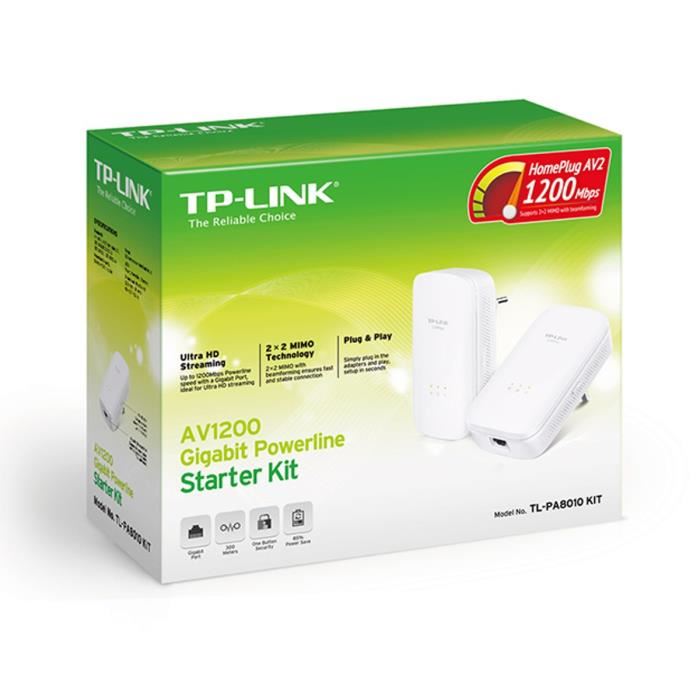 Adaptateurs Cpl Tp Link Tl Pa8010 Kit Pack De 2 Adapteurs 1300 Mbps 2x2 Mimo A