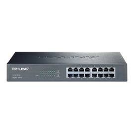 Switch Ethernet 16 Ports Gigabit - Tp-link Tl-sg1016d - Bureau/rackable - Boîtier Metal - Noir